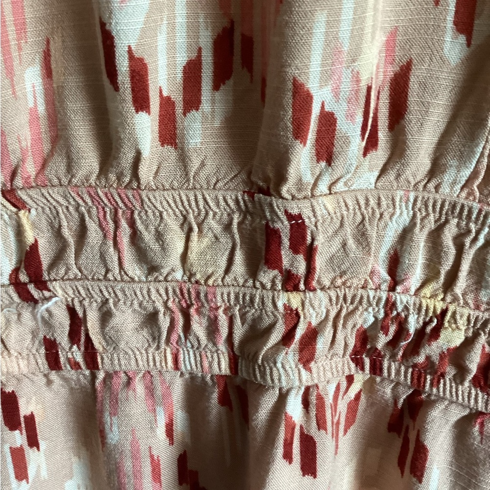 Knox Rose xl Peach Printed V-Neck dress - Picture 4 of 6